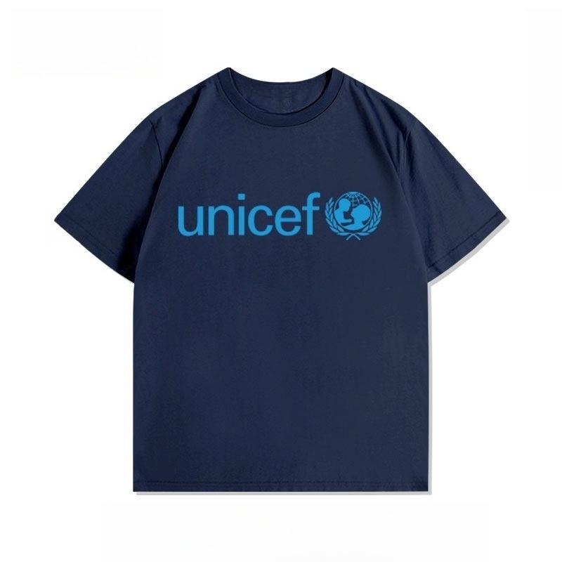 Olunteer Team Of The Unicef Charity Organization Tshirt Unisex Unisex 2026 Summer New Fashion Unisexs Tshirt Cotton Breathable Tees