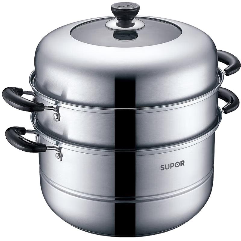 SUPOR 304 Stainless Steel 28cm Double Layer Steamer