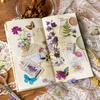 100pcs/bag Talking with Flowers Series Plant Handbook Retro Borderless Sticker DIY Notebook Material Decoration Sticker