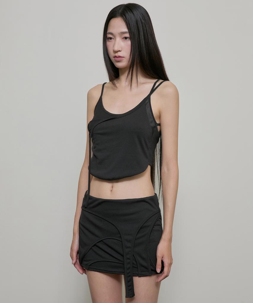 Peulleeoeob 4-Layered Skirt (Fl-268_Black)