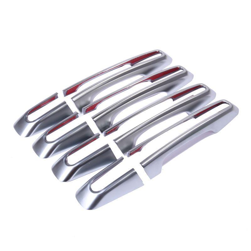 Efficientt-Outer Handle Decorative Frame Car Door Outer Handle Protective Decorative Frame For Land Rover Jaguar Silver-Gray Acc