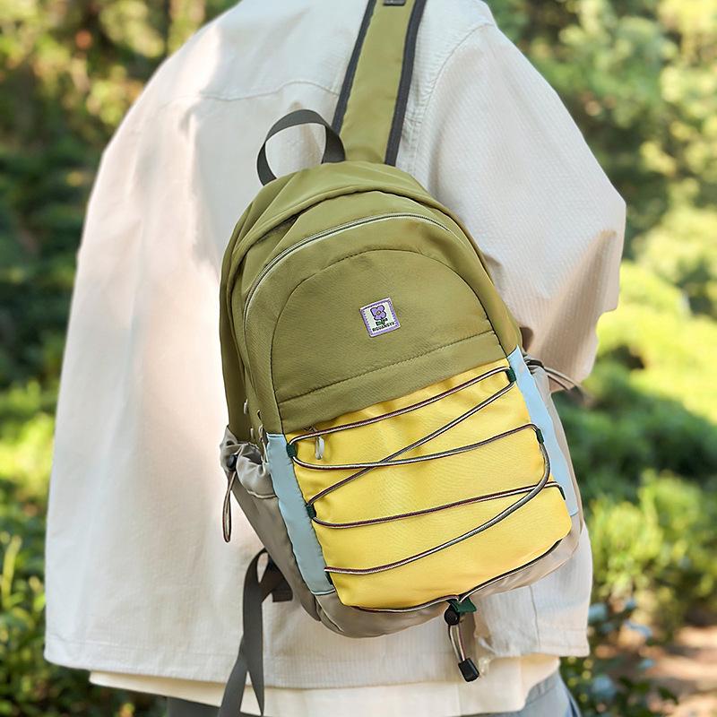 Summer new large-capacity backpack, junior high school student spine bag, travel computer backpack