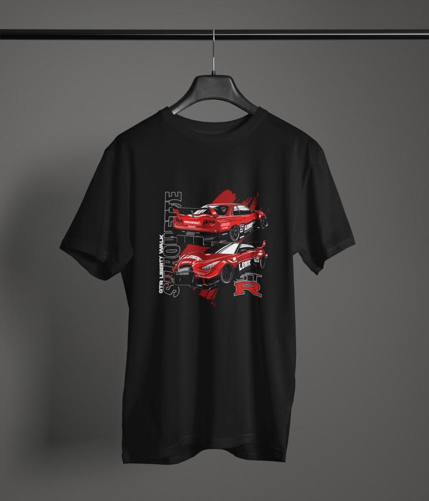 

GTR R35 Fan Art T-Shirt 100% Cotton JDM Godzilla Turbo Drift Unisex Tee 4XL