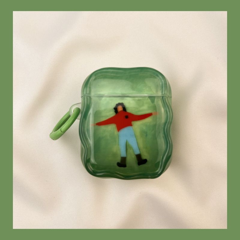 

для чехла для наушников Apple Pro второго поколения беспроводной Bluetooth 1 третьего поколения Aipods2 поколения Airpodpro пятого поколения 5 четвертого поколения AirPods 4 [Lawn Lying Flat Oil Painting] Send Hook