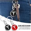 1Pcs Car Emblem Keychain Key Ring Accessories For Model 3 Model X S 2016-2023  Model Y Decals TM3 TMX