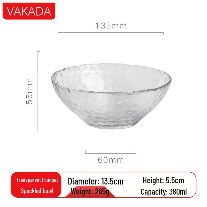VAKADA High Borosilicate Glass Salad Bowl