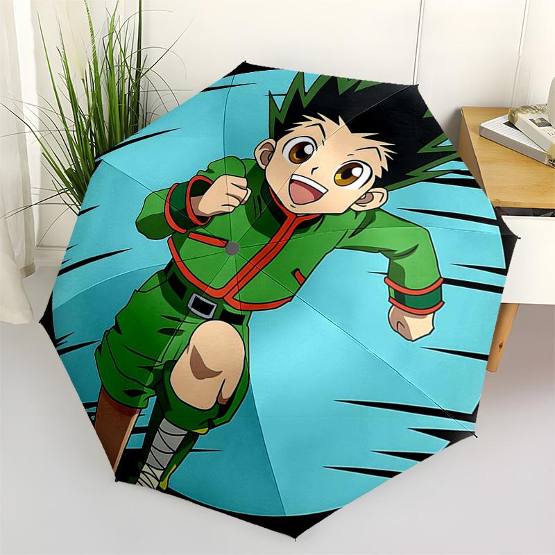 1pc HUNTER X HUNTER Gon Freecss Inspired Umbrella Auto Open Close, Portable 3-Fold Design, 8-Bone Iron Frame Outdoor Umbrella Perfect Gift for Fans, T