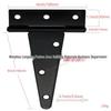 Black Spray-Painted T-Shaped Triangular Iron T-Hinge for Home Decor