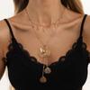 KunJoe Exquisite Tassel Rhinestone Choker Long Gold Color Flower Pendant Necklace Women 2026 Trend Clavicle Chain Couple Jewelry