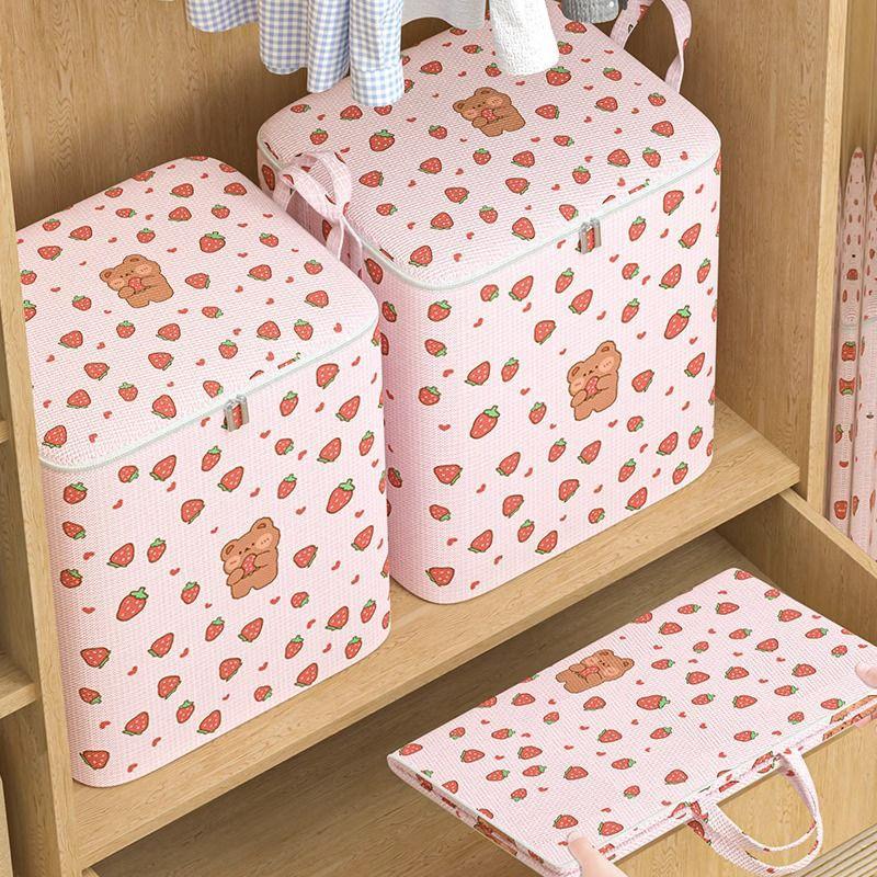 Clothing Storage Bag Large Capacity Portable Clothings Sheet Storages Bags Bedroom Foldable Dust-proof Sheet Zipper Bags