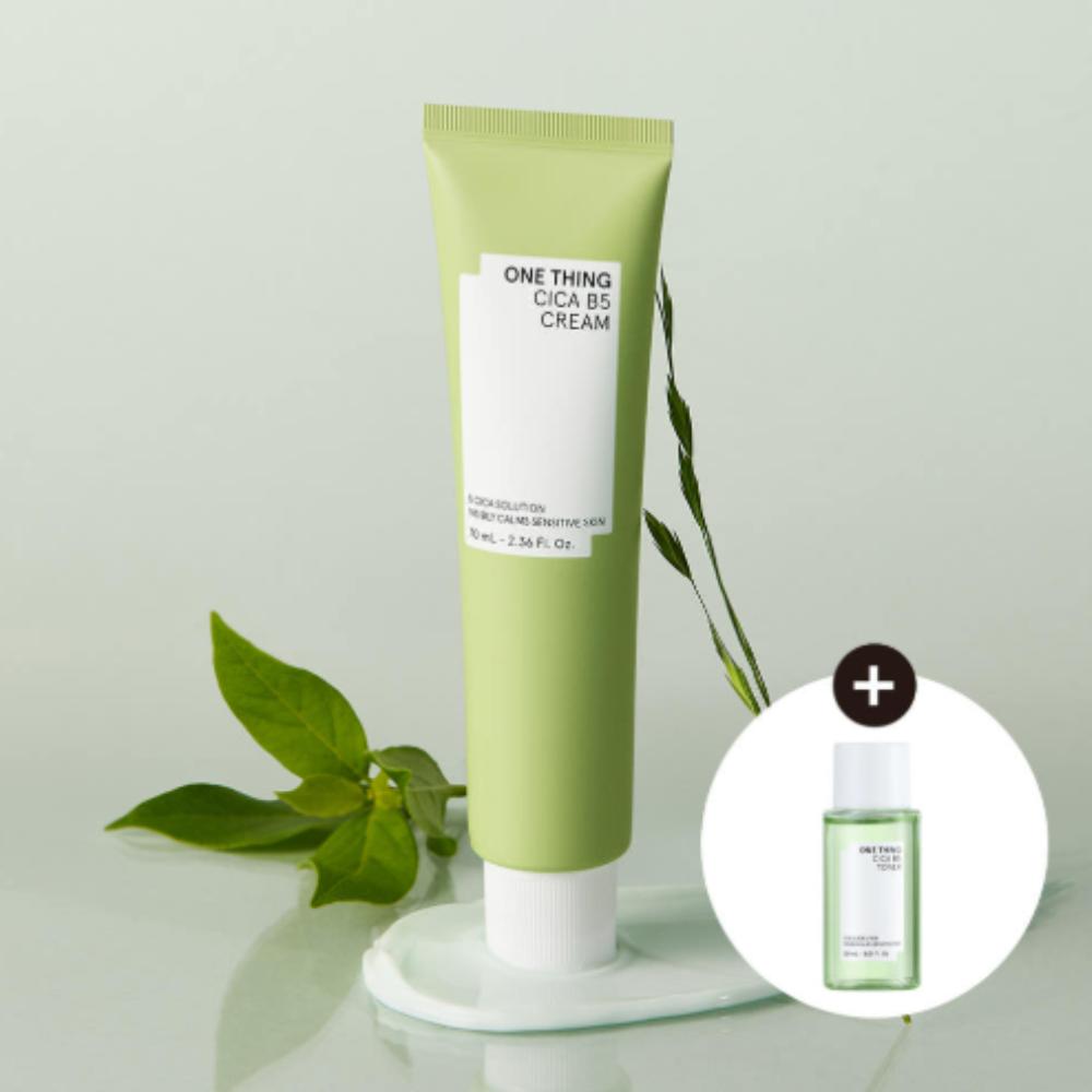 ONE THING Cica B5 Cream 70ml + Mini Toner 30ml Special Set Soothing & Barrier Strengthening Duo