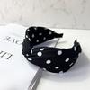 Women’s Cross Wide Edge Polka Dot Middle Knot Double Layer Comfort Hairband Stylish and Durable Headwear Women