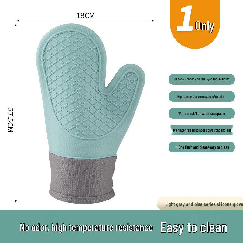 Silicone Two-Finger Heat-Resistant Baking Gloves