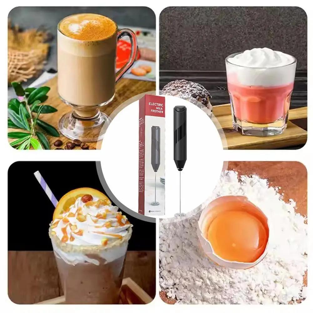 Electric Handheld Milk Frother Whisk For Kitchen Coffee Cake Cream Egg Beating Baking Cordless Rechargeable Mini Mixer Tools