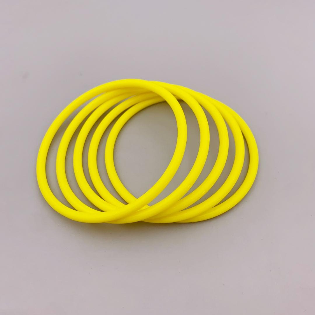 

5 шт. Цветные акриловые круглые трубчатые браслеты для женщин, повседневный браслет для женщин