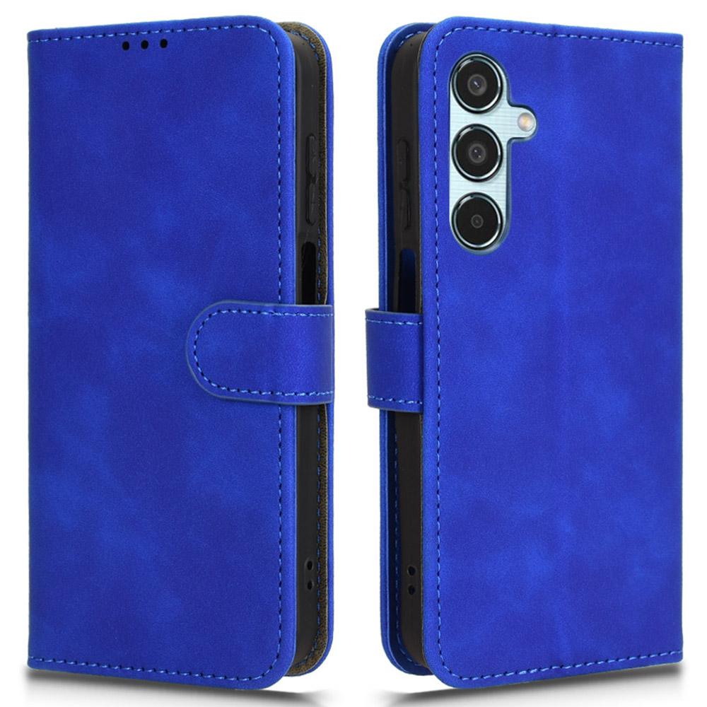 

Чехол для Samsung Galaxy M35 5G Кожаный с эффектом кожи Противоударный Чехол-книжка с кошельком Blue