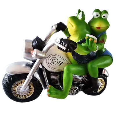 Frog Garden Decorations Resin for Outdoor Patio Ornaments Yard Decorations Art Figurines Frogs Ride Motorcycle