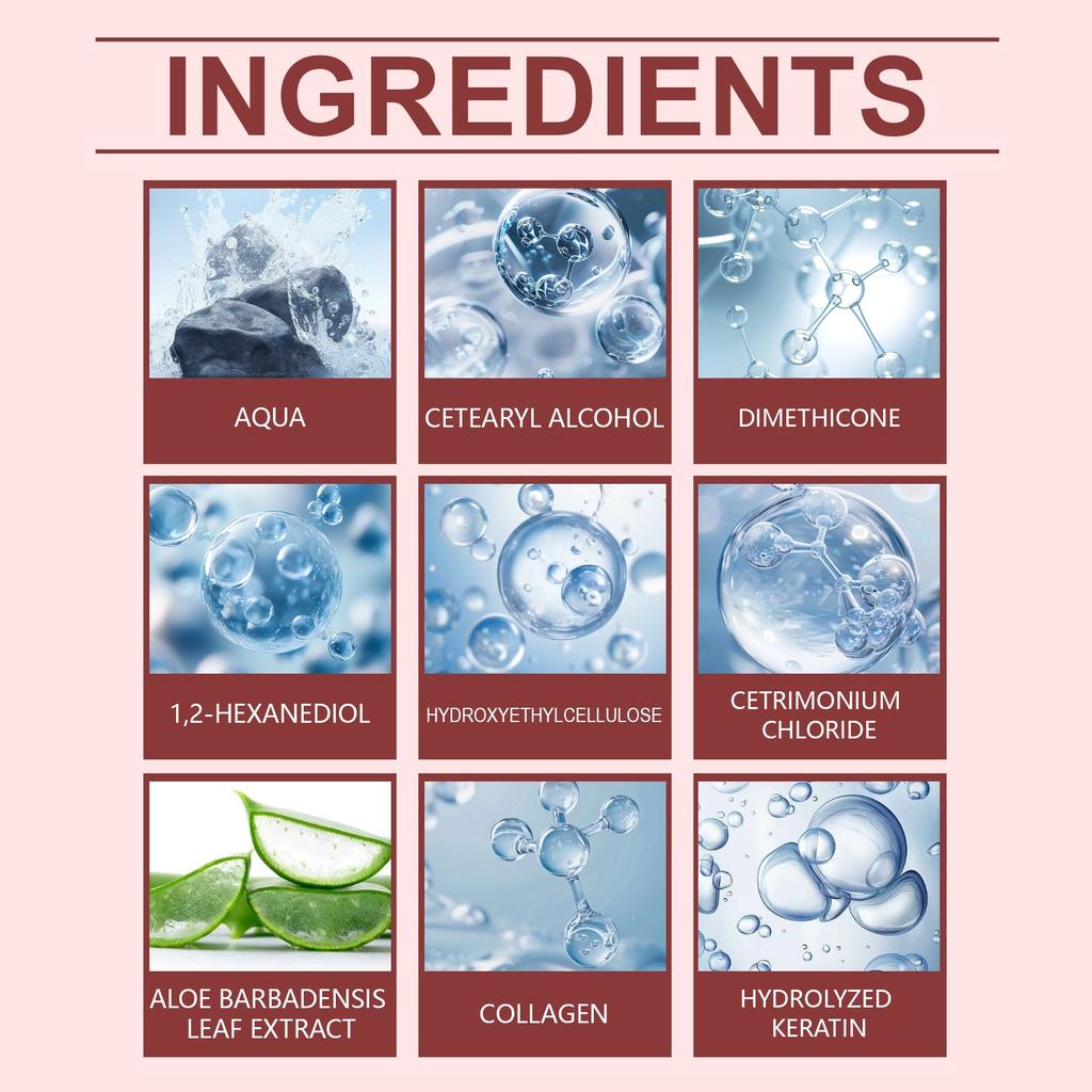 Kollagen Haar, Tiefenpflege, Fortschrittliches Keratin Haar, Feuchtigkeitsspendende Maske Für Alle Haartypen (1 Flasche)