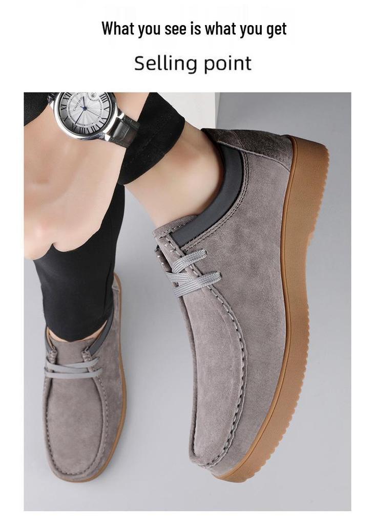 Cross Genuine Leather Men's Loafers - Retro, Soft Sole, Breathable, Trendy, Versatile Casual Shoes (Available in Sizes 45-47)