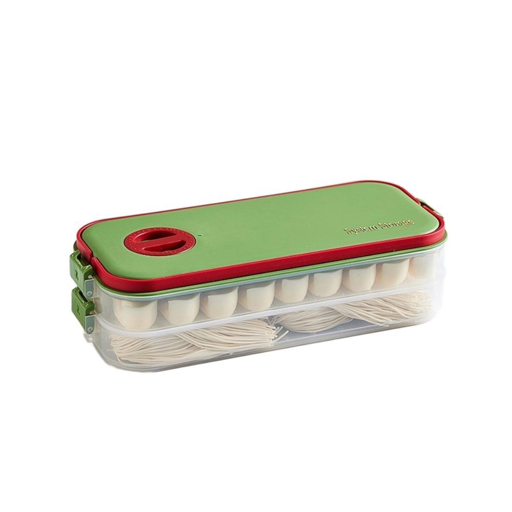 Plastic Dumpling Box Multi-Layer Transparent Food Egg Frozen Box Sealed Large Capacity Wonton Fresh-Keeping Organizer for Home