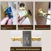 Waved Pattern Passage Door Handle Hall Closet Door Ergonomic Levers Adjustable Latches Easy Installation