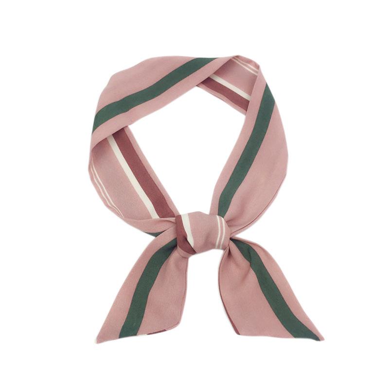 Double-Sided Small Silk Scarf Women'S Spring And Summer Fashion Scarf Autumn Long Small Scarf Double-Layer