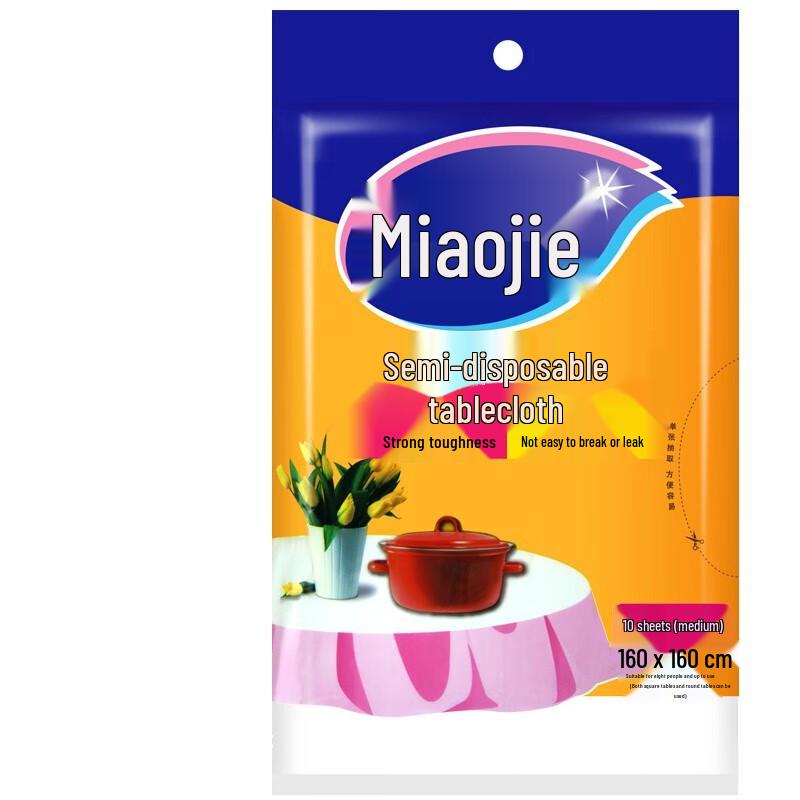 Miaojie Disposable Plastic Tablecloth