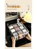 Transparent Large-Capacity Game Card and Cable Organizer with Removable Dividers