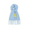 Korean Cute Puppy Embroidered Scarf Women's Autumn and Winter Versatile Senior Sense Fluffy Mohair Warm Cartoon Scarf