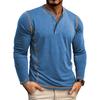 Men's Solid Color Long Sleeve T-Shirt Shirt Men's Casual Sports Top