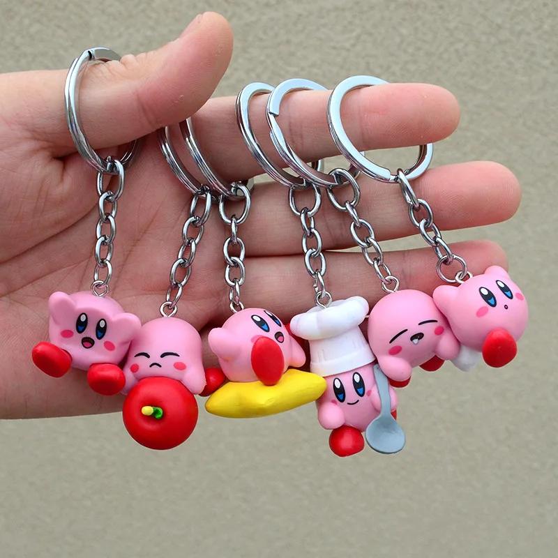 Anime Super Cute Kawaii Kirby Figures Keychain Toy Portable Pendant Handmade Room Decoration Popular Birthday Gifts