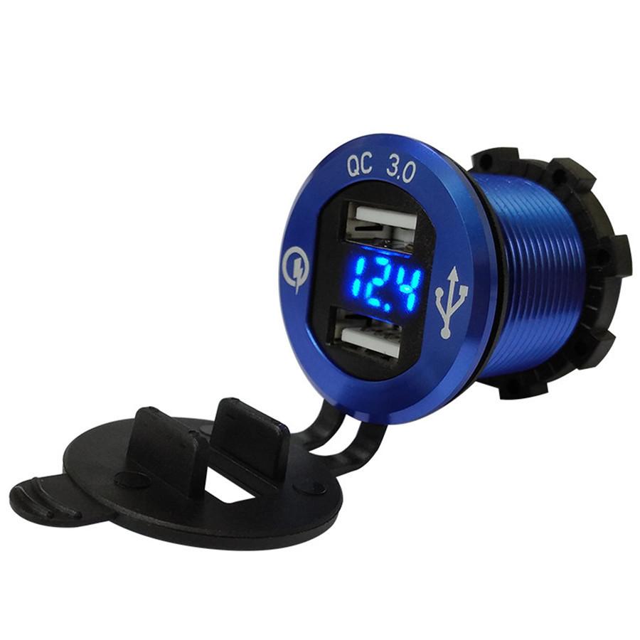 Metal Motorcycle 4.2A 2 USB Cigarette Lighter Smart Car Charger Adapter For BMW