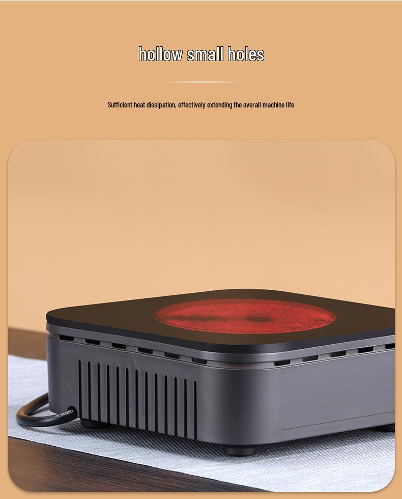 Smart Electric Ceramic Double Ring Tea Brewing Stove - High Power, Timer, Heat Preservation for Small Households