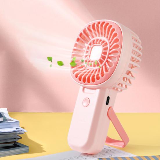 Portable Handheld Fan 3 Speed Mini Personal Fan with Folding Stand for Desktop USB Rechargeable Small Travel Essentials for Summer