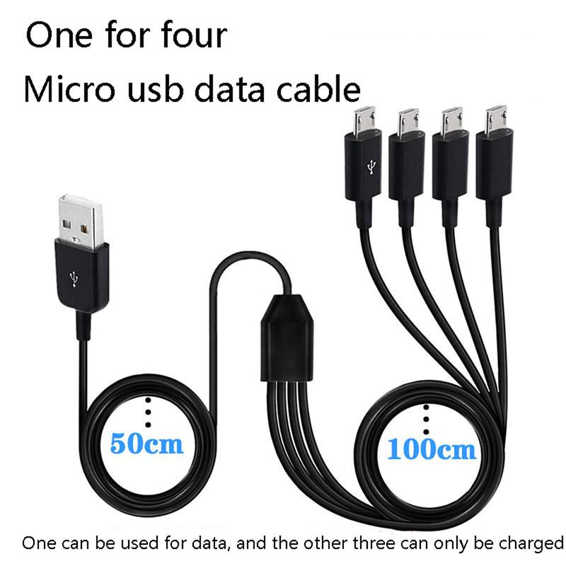 

150 см USB 2,0 типа мужчина на 4 микро-USB-разветвителя для планшета смартфона