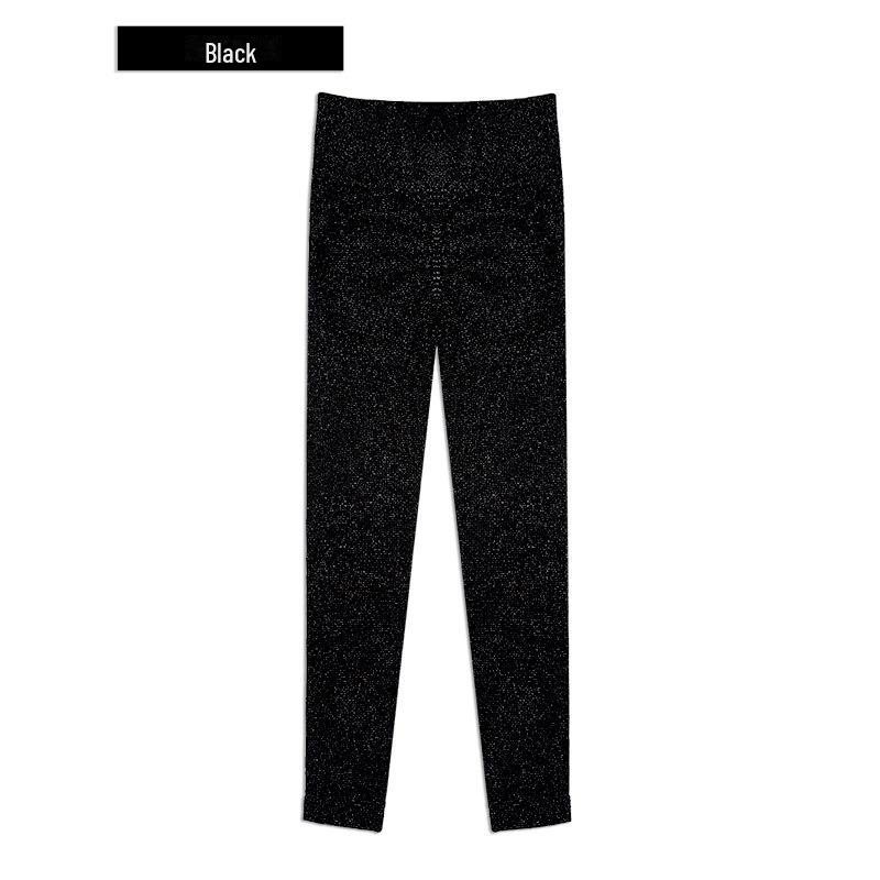 Shimmer Seamless European & American Cross-Border Yoga Suit - Shiny Silver Silk