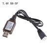 7.4v Charger 2000mA /1000mA/500mA XH-3P 2S Lipo Li-ion Batteries Electric RC Toys Car Drone 7.4V Universal USB Charging Cable