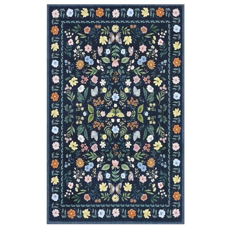 

Aesthetic Flowers Carpet for Living Room Machine Washable Sofa Coffee Table Non Slip Floor Mat Home Bedroom Bedside Soft Rug 50X80cm
