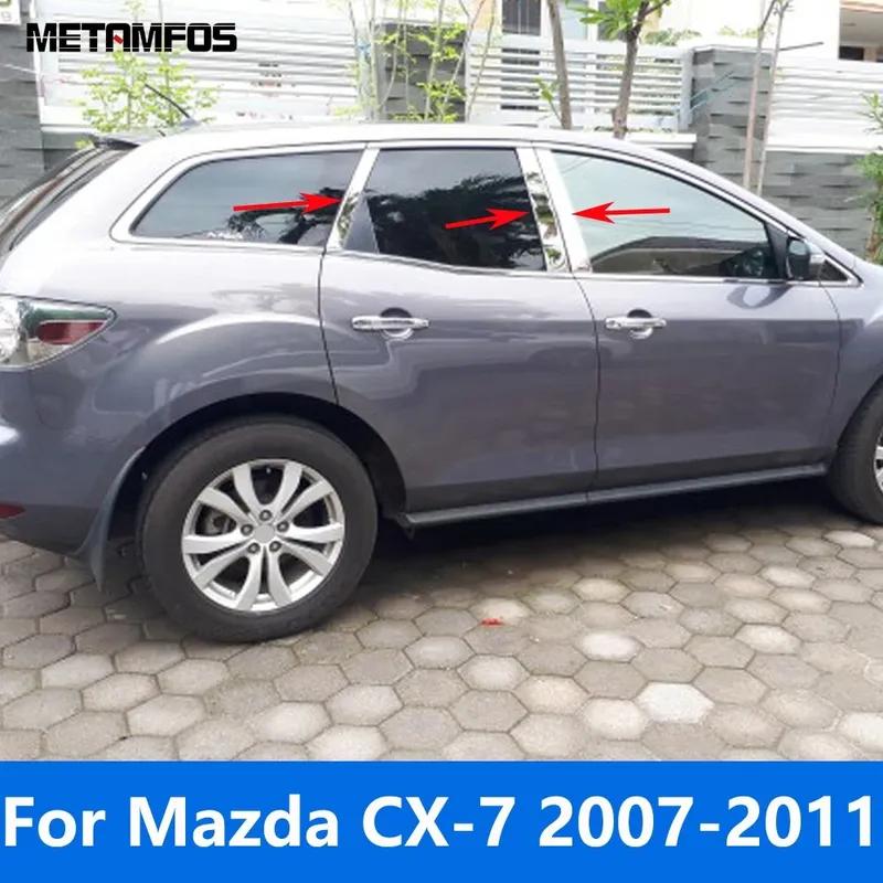 Внешние Аксессуары Для Mazda CX7 CX-7 2007-2009 2010 2011 Нержавеющая Сталь Накладки на Центральные Стойки Кузова B C Оконные Стойки Автомобильный Стайлинг