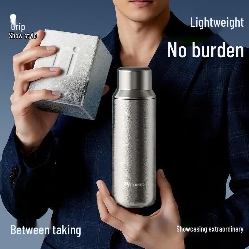 TOMIC 480ml Pure Titanium Insulated Tea Infuser Bottle