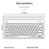 Fude EK3381t Dual-Mode Wireless Keyboard with Integrated Stand
