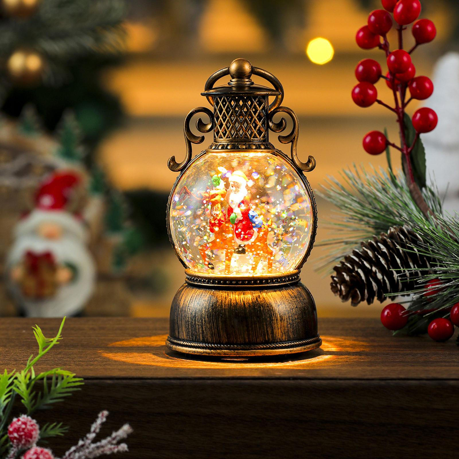 

Рождественский снежный шар-фонарь музыкальный светодиодный декоративный декор для камина, вечеринки Deer