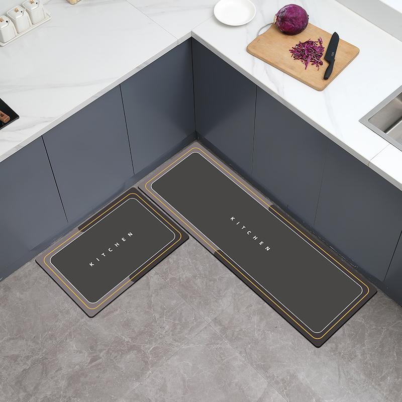 High-quality Diatomite Kitchen Floor Mat with Non-slip Bottom Super Absorbent Floor Mat, Quick Drying Bathroom Living Room Carpe