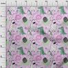 oneOone Cotton Flex Amethyst Fabric Kids Cutie Animal Sewing Material Print Fabric by The Yard 40 Inch