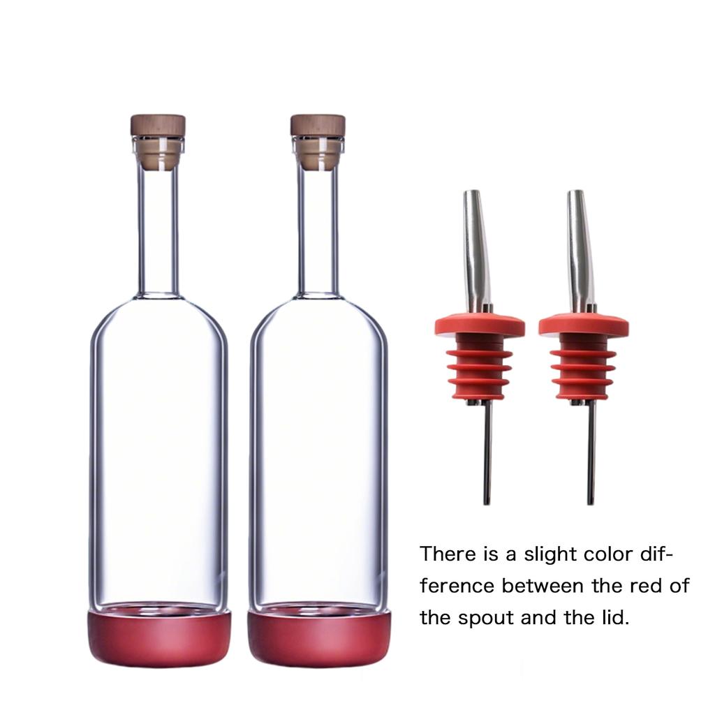2PCS 800ml Inmeet Creative Bubble Wine Bottle Bar Juice Cocktail Oil Bottle with Scale Bartender Supplies