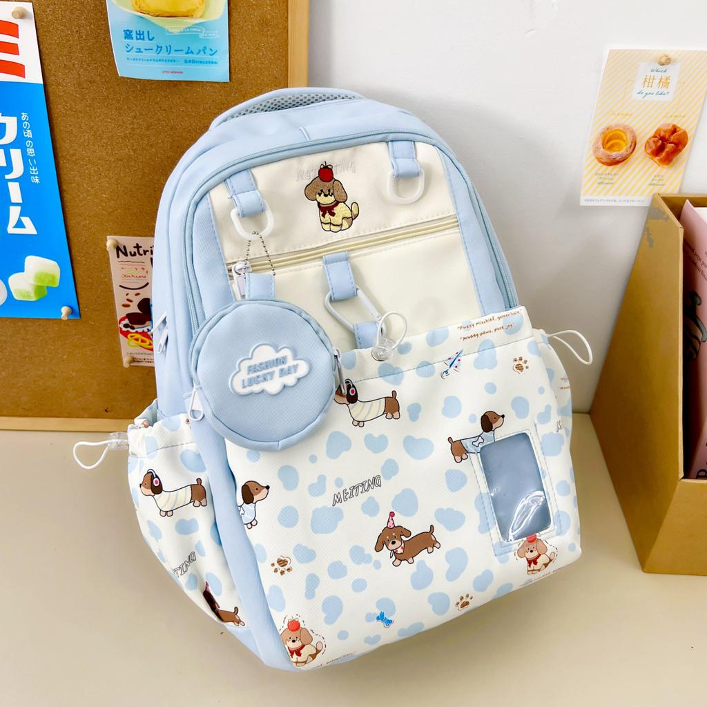 Schoolbag New Lightweight High-value Schoolbag Cute Backpack Primary School High School Students Large Capacity Versatile Backpack