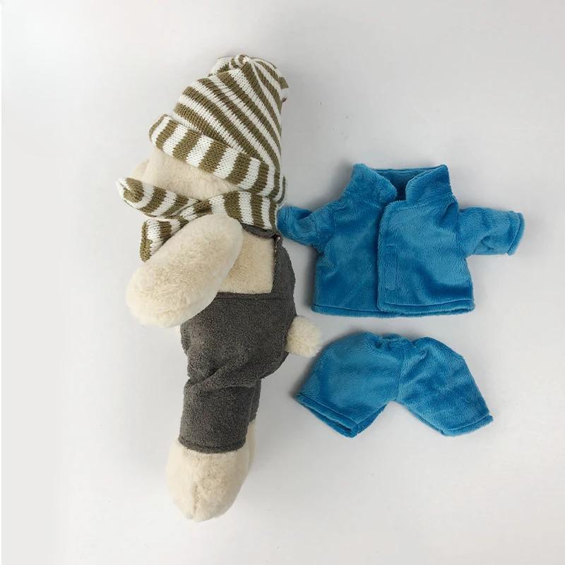 32cm Utstoppet Høykvalitets Klassisk Teddybjørn Plysjleker Søt Bjørn med Kjeledress og Pyjamas Dukker Nydelig Gave til Jenter