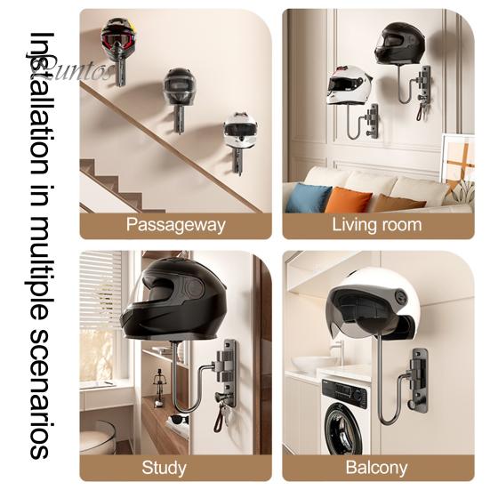 Wandhalterung für Motorradhelme, 180 Grad drehbar, robuster Displayhalter für Motorrad-, Fahrrad- und Sporthelme, Aufbewahrungsständer