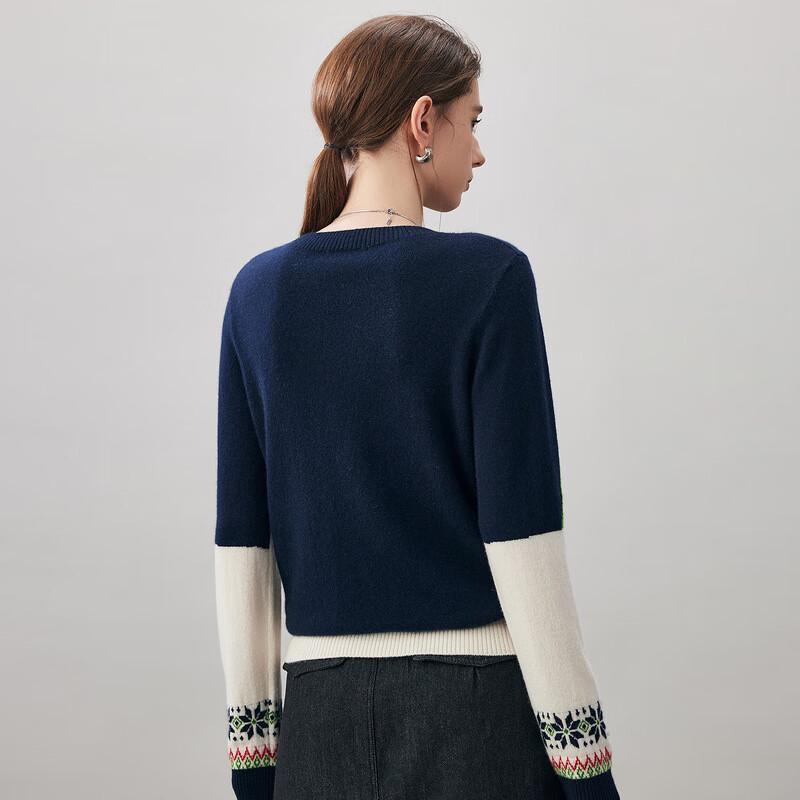 Komong Boca Women's 100% Cashmere Round Neck Sweater