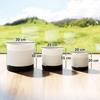 Plant Pots Handwoven Cotton Indoor Planters with Waterproof Liner Set of 3 White